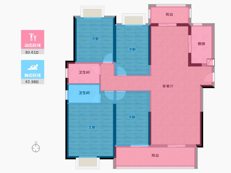 湖南省-郴州市-未来城-129.99-户型库-动静分区