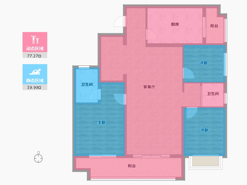 山东省-淄博市-君悦府-105.37-户型库-动静分区