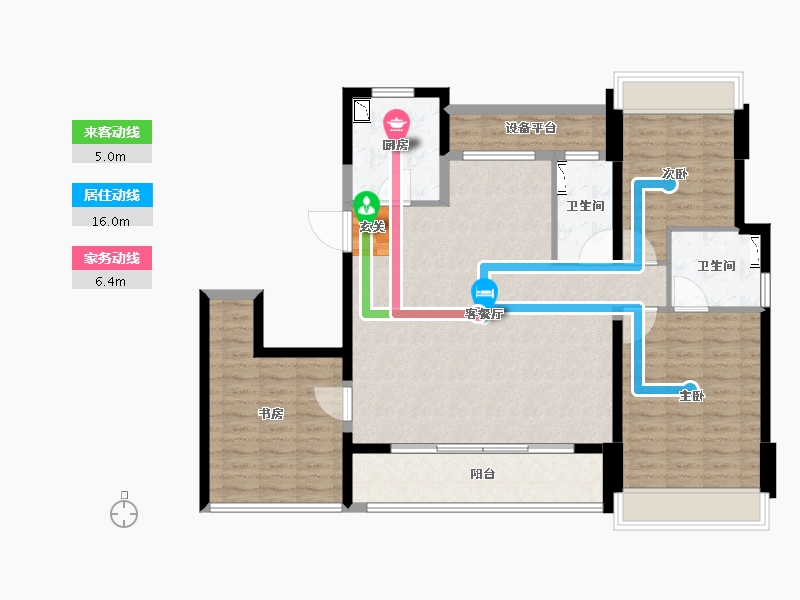 浙江省-温州市-时代滨江上品（新品）-114.00-户型库-动静线