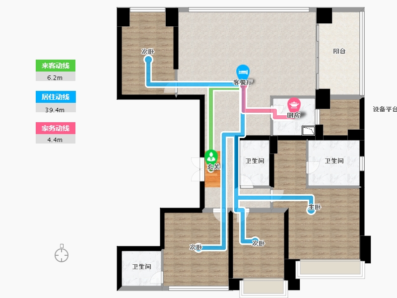 浙江省-温州市-时代滨江上品（新品）-146.00-户型库-动静线