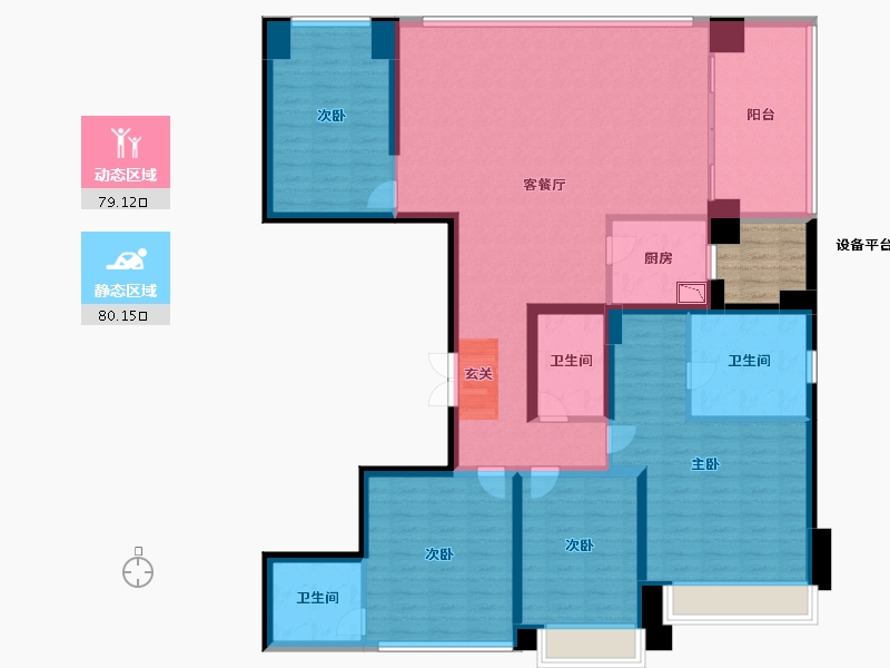 浙江省-温州市-时代滨江上品（新品）-146.00-户型库-动静分区