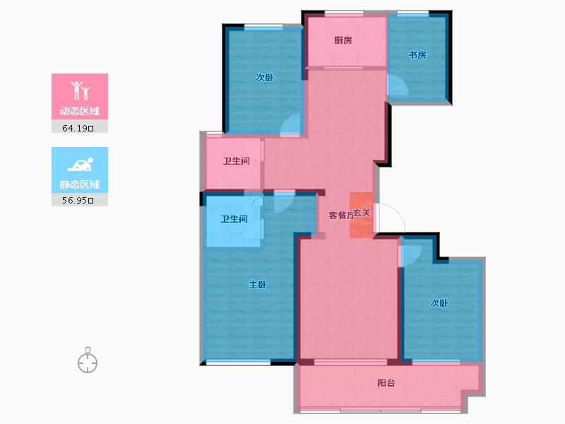 山东省-聊城市-星光・�B园-109.28-户型库-动静分区