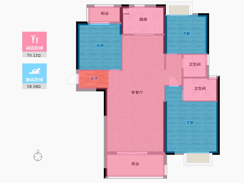 湖南省-湘潭市-湘潭雅士林欣城-97.70-户型库-动静分区