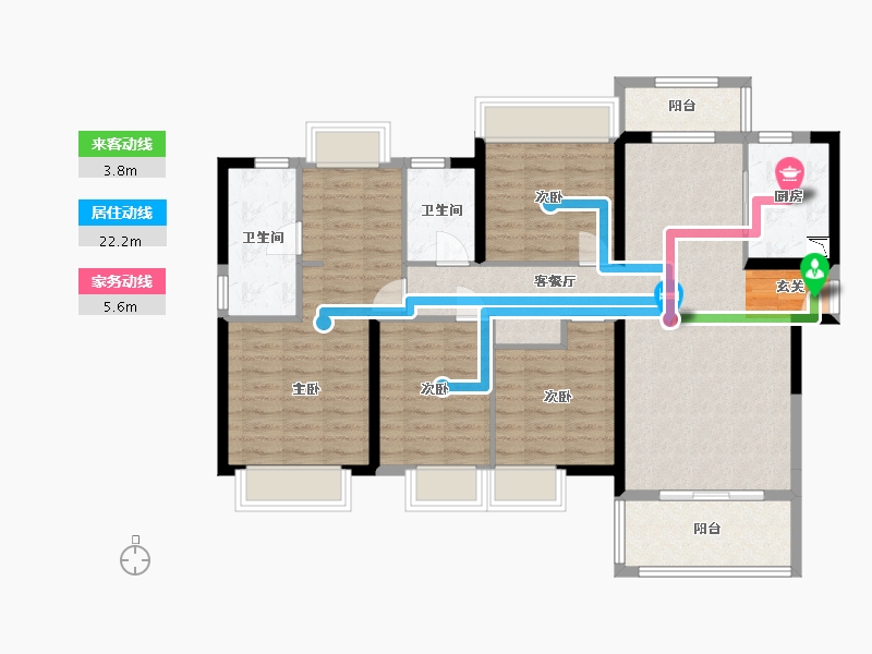 湖南省-湘潭市-湘潭雅士林欣城-108.82-户型库-动静线