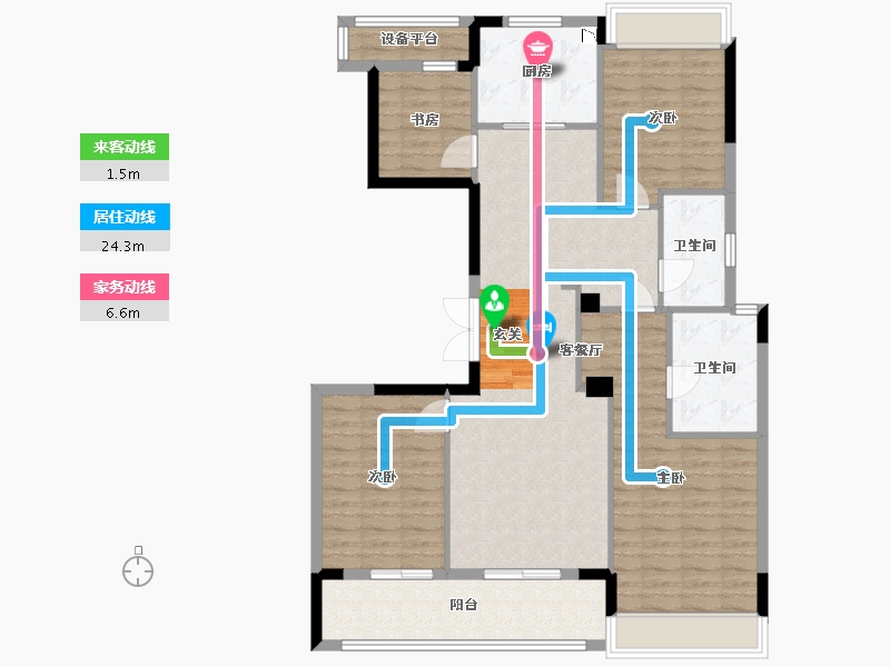 浙江省-杭州市-融创滨江杭源御潮府-113.24-户型库-动静线