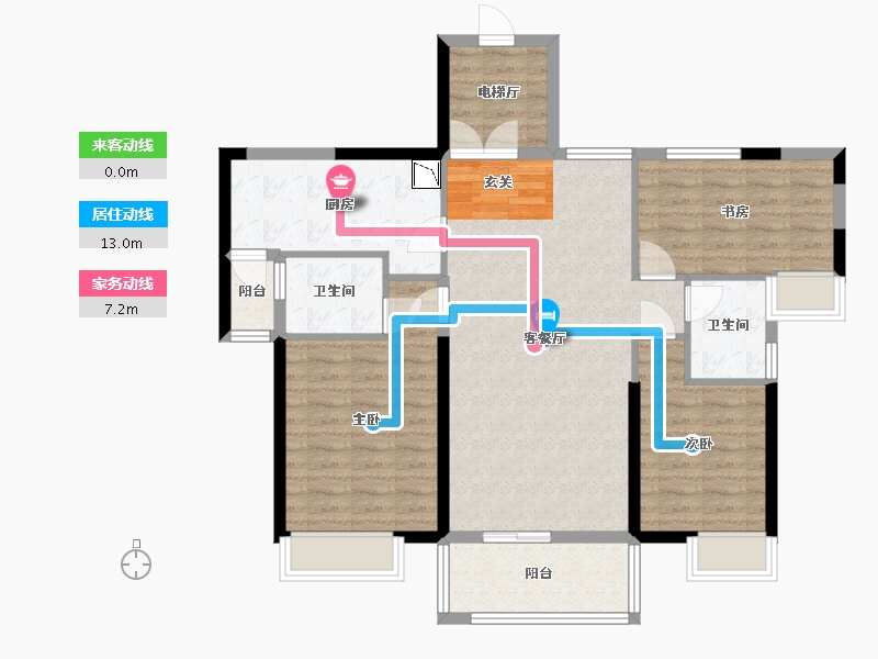 湖南省-湘潭市-湘潭雅士林欣城-101.44-户型库-动静线