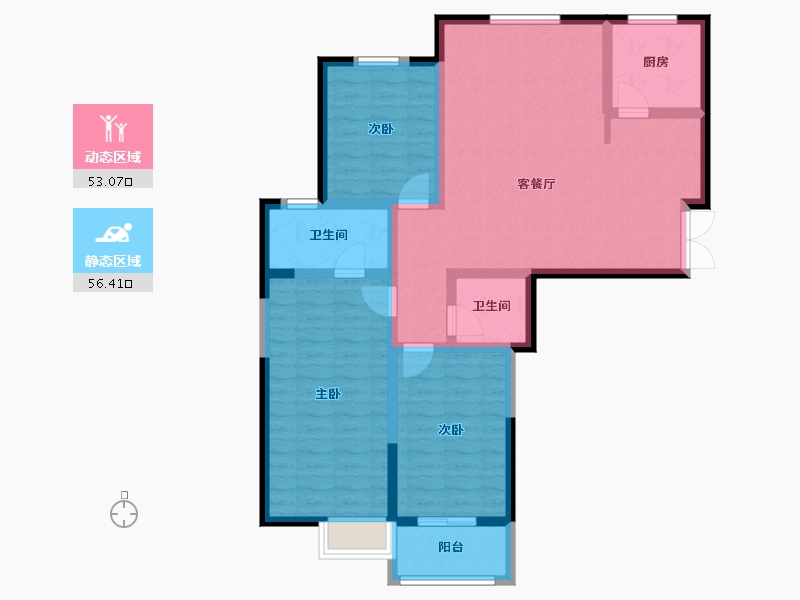 河南省-郑州市-泉舜上城-97.60-户型库-动静分区