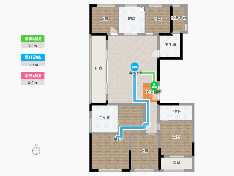 浙江省-杭州市-融创滨江杭源御潮府-154.29-户型库-动静线