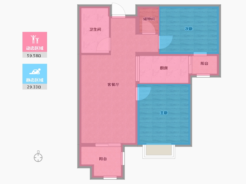 河北省-石家庄市-天洲视界城-80.00-户型库-动静分区