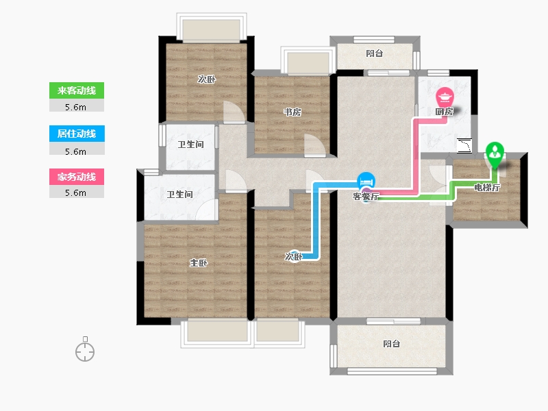 湖南省-湘潭市-湘潭雅士林欣城-109.00-户型库-动静线