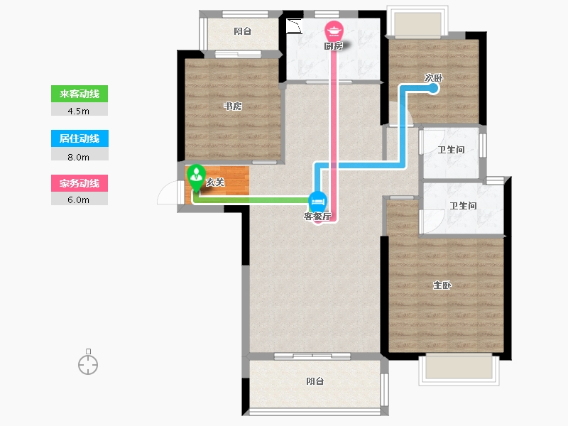 湖南省-湘潭市-湘潭雅士林欣城-97.71-户型库-动静线