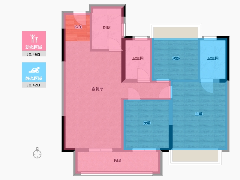 湖南省-岳阳市-岳阳未名府-79.10-户型库-动静分区