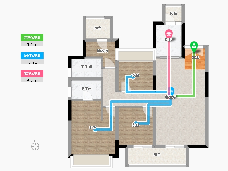 湖南省-岳阳市-岳阳未名府-93.87-户型库-动静线