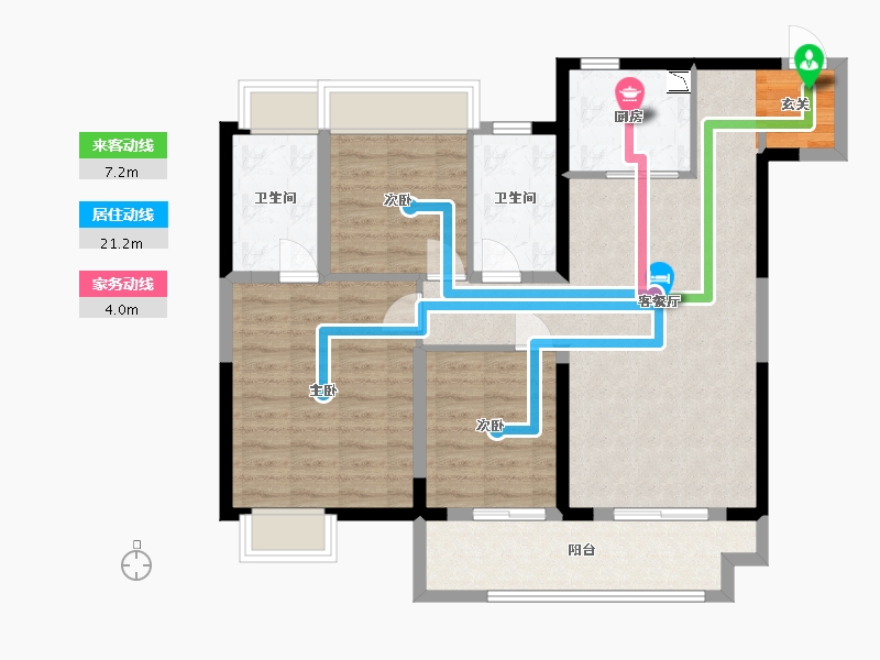 江苏省-镇江市-四季风华里-92.01-户型库-动静线