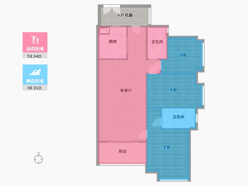 广东省-中山市-中山奥园-105.74-户型库-动静分区