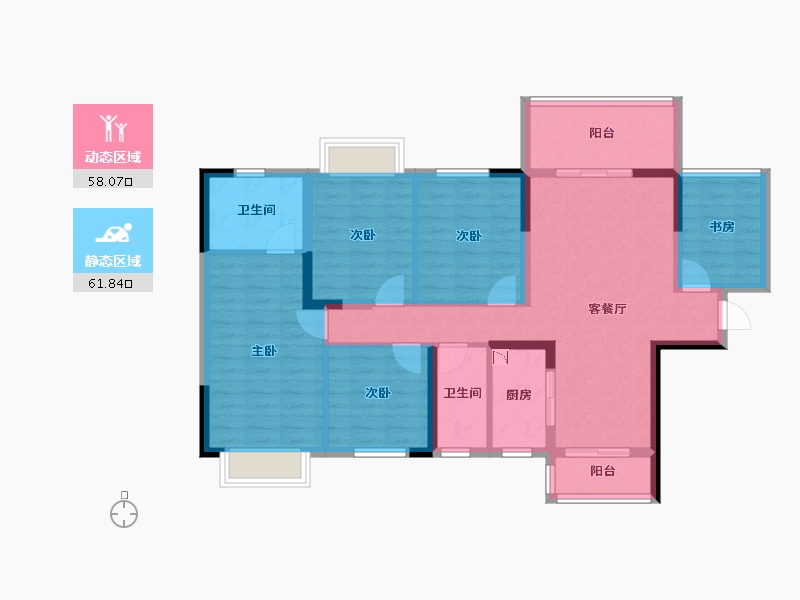 广西壮族自治区-北海市-远辰龙湾名郡-106.71-户型库-动静分区