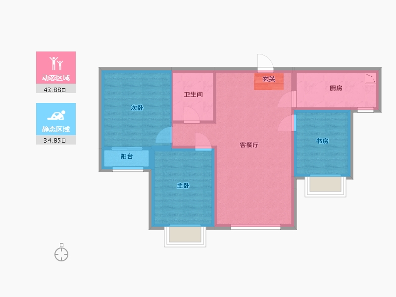 山西省-大同市-绿地缤纷汇-69.91-户型库-动静分区