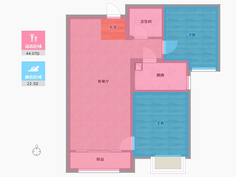 山西省-大同市-绿地缤纷汇-58.62-户型库-动静分区