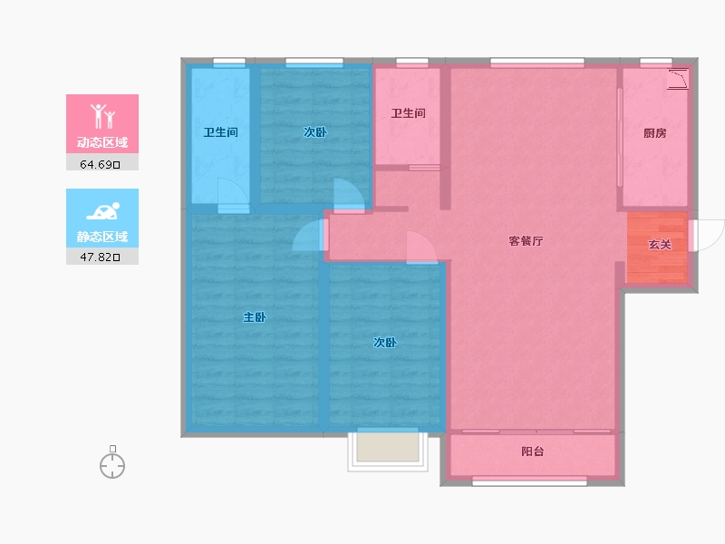 山西省-大同市-绿地缤纷汇-101.28-户型库-动静分区