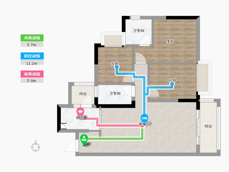 广东省-东莞市-虎门滨海城-75.84-户型库-动静线