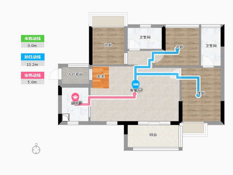 广东省-中山市-天基叠彩领峰-72.28-户型库-动静线