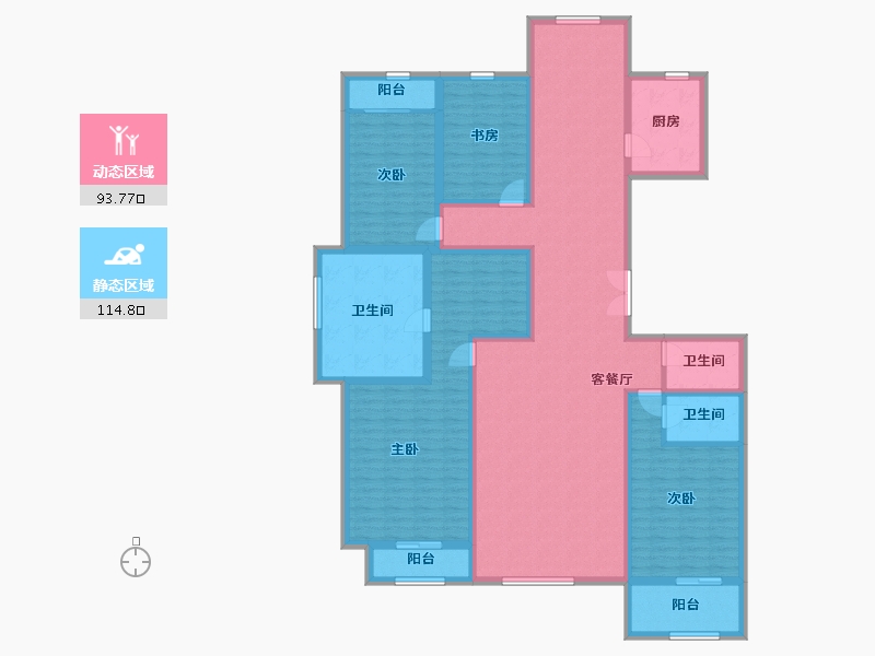 河北省-邢台市-领世城邦-187.65-户型库-动静分区