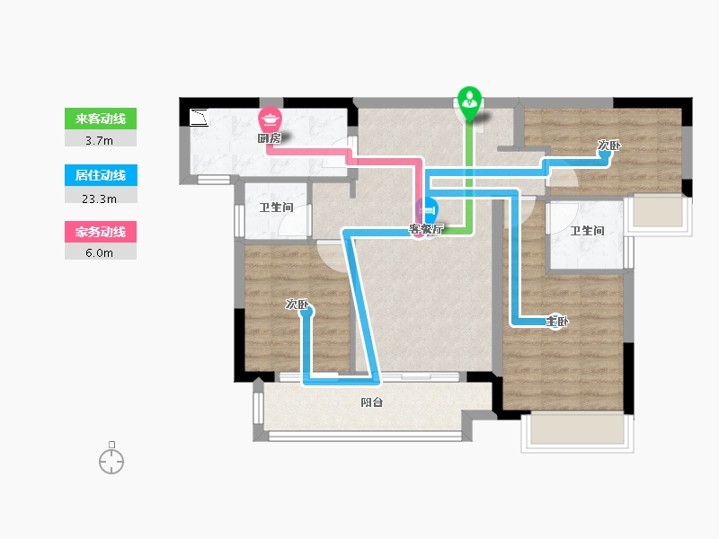 广西壮族自治区-柳州市-万象府-76.22-户型库-动静线