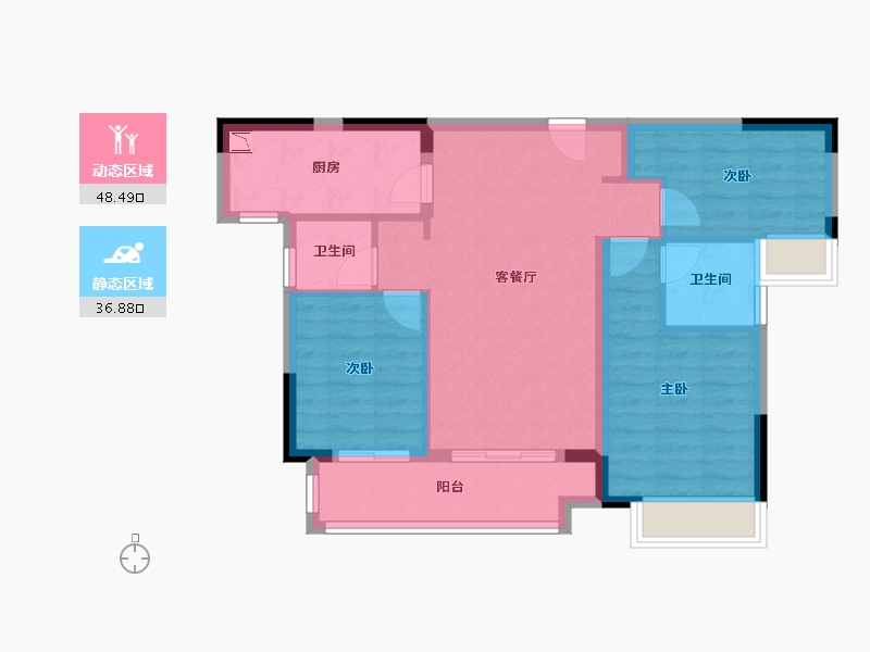 广西壮族自治区-柳州市-万象府-76.22-户型库-动静分区