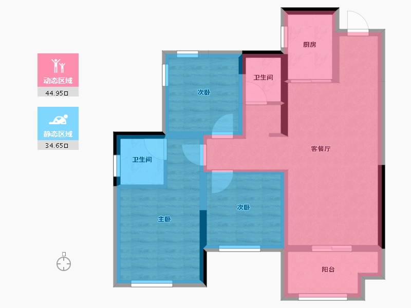 四川省-眉山市-天府时代中心城-69.82-户型库-动静分区