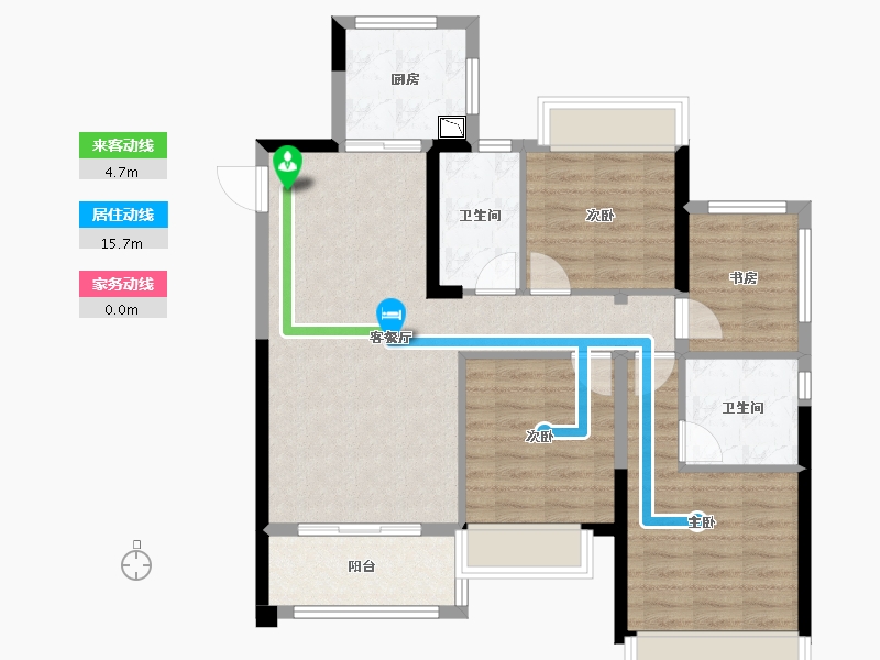 广西壮族自治区-柳州市-红星天悦-86.21-户型库-动静线