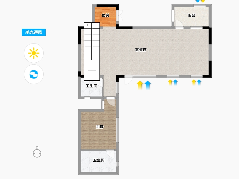 云南省-昆明市-昆明北大资源紫境府-94.01-户型库-采光通风