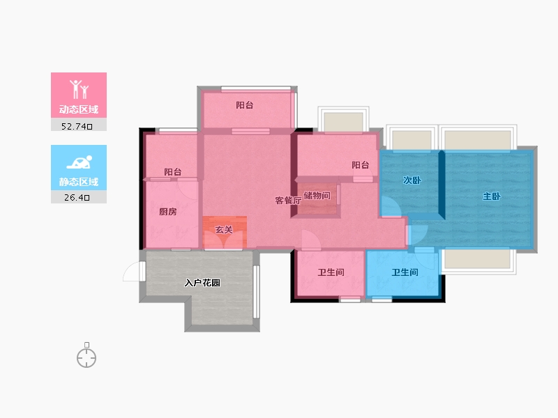 广东省-中山市-华发广场-79.20-户型库-动静分区