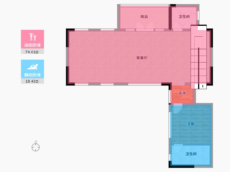 云南省-昆明市-昆明北大资源紫境府-84.06-户型库-动静分区