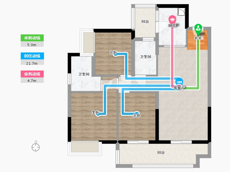 四川省-泸州市-泸州富力华庭-82.26-户型库-动静线