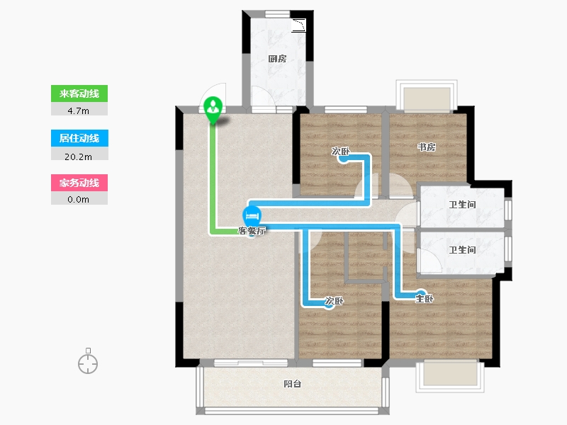 湖北省-咸宁市-福星城-89.18-户型库-动静线