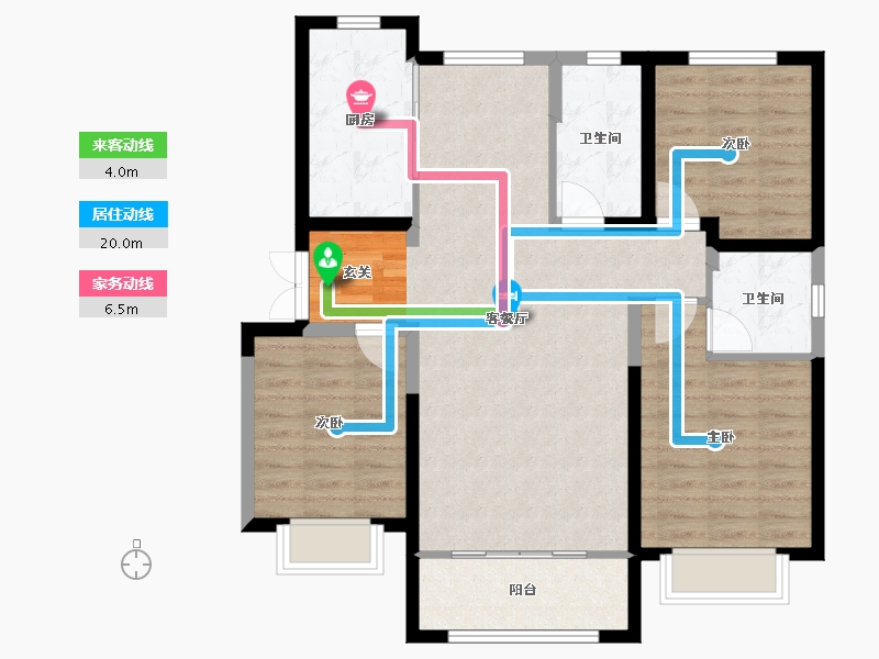 河北省-邯郸市-荣科・金水苑-94.40-户型库-动静线