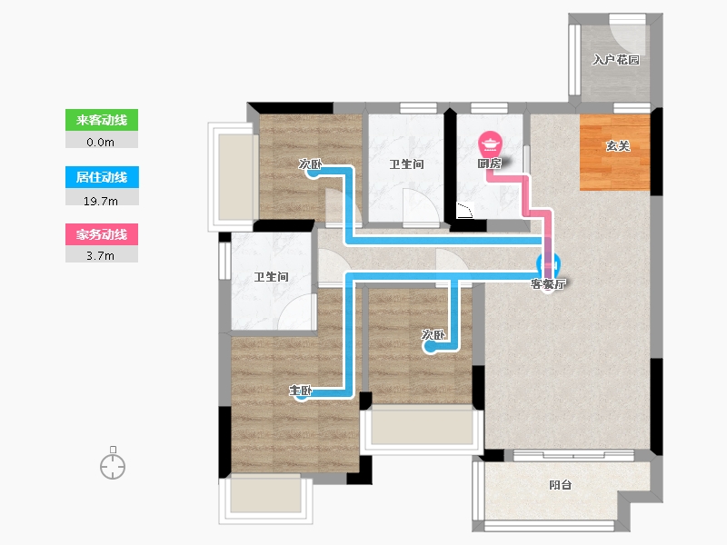 广东省-中山市-天基叠彩领峰-65.58-户型库-动静线