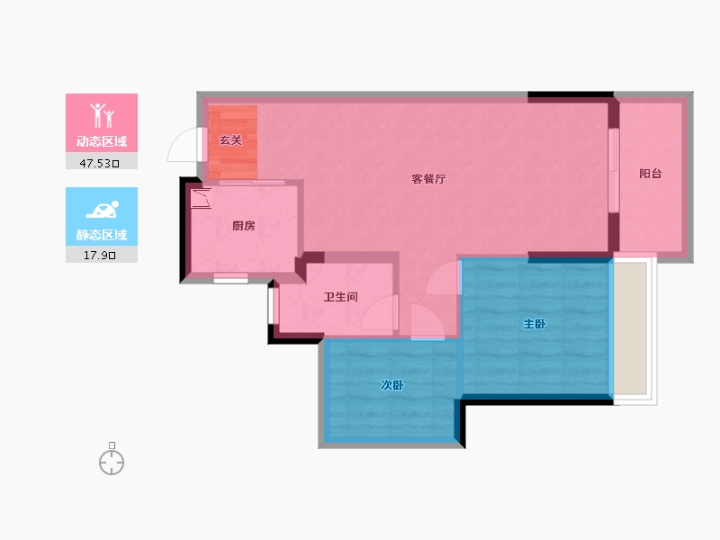 广东省-中山市-龙光玖誉山-58.41-户型库-动静分区