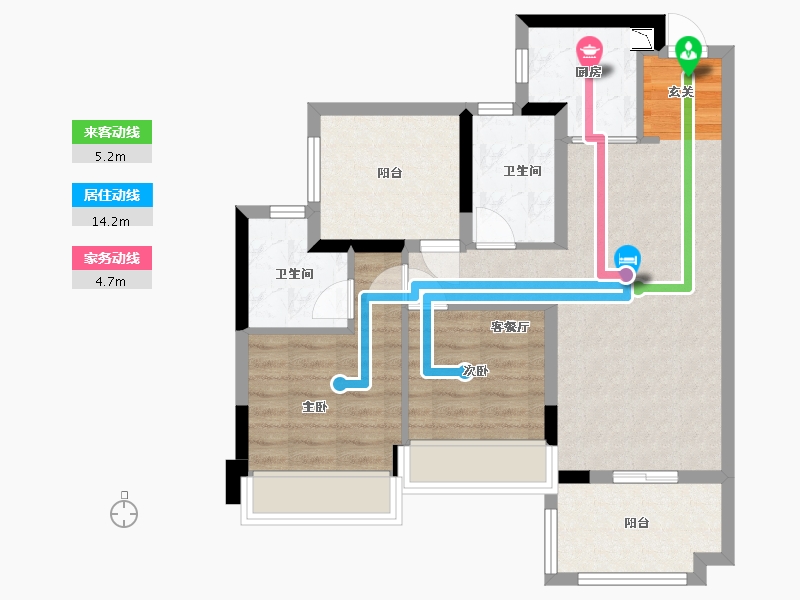 广东省-中山市-远洋山水-71.13-户型库-动静线