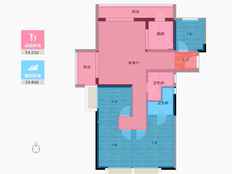 云南省-昆明市-红星天悦-83.07-户型库-动静分区