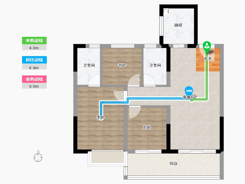 云南省-昆明市-红星天悦-73.93-户型库-动静线