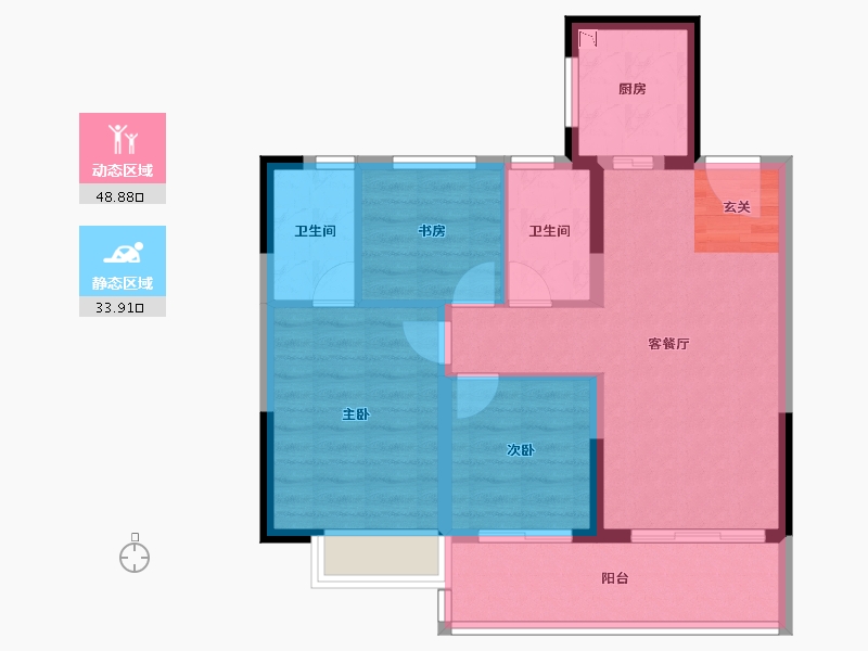 云南省-昆明市-红星天悦-73.93-户型库-动静分区