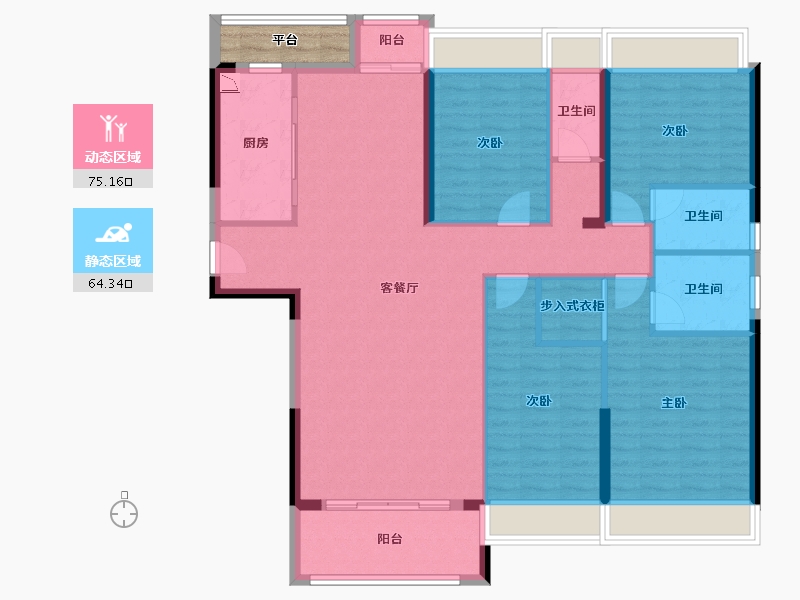 广东省-汕头市-威悦名苑-129.60-户型库-动静分区