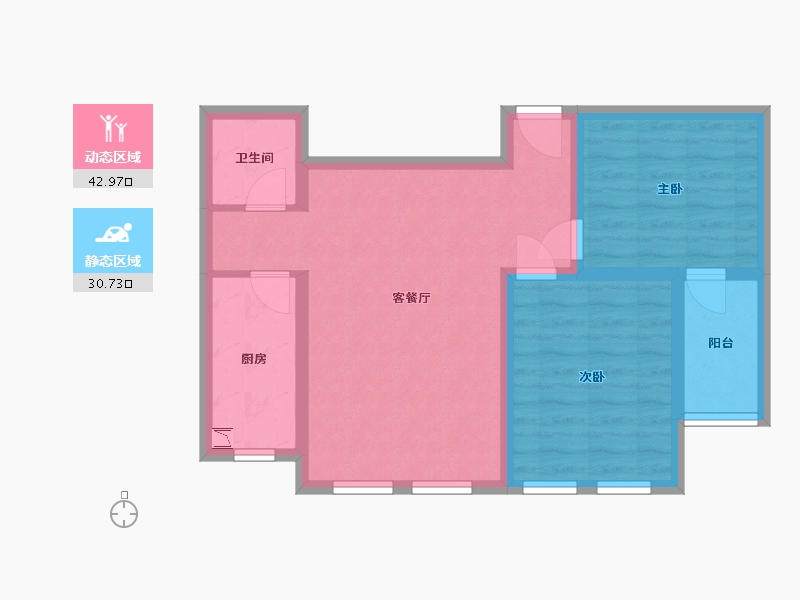 山东省-潍坊市-盛世御景-65.00-户型库-动静分区