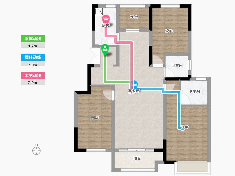 山东省-聊城市-中梁国宾府-92.50-户型库-动静线