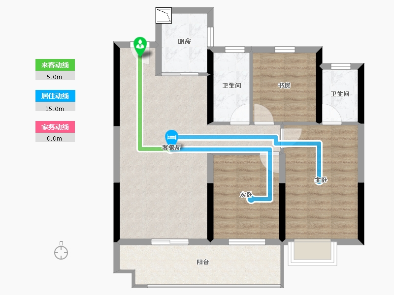 湖南省-岳阳市-岳阳大唐世家-81.88-户型库-动静线