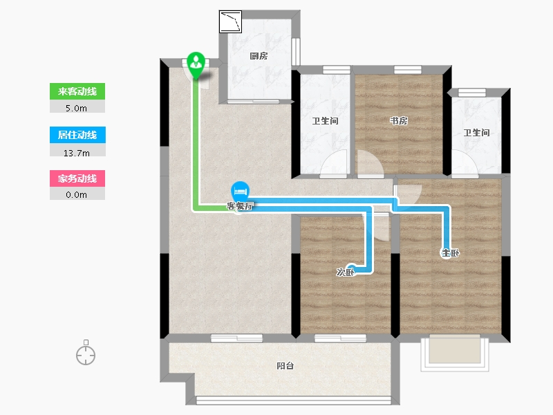 湖南省-岳阳市-岳阳大唐世家-81.28-户型库-动静线