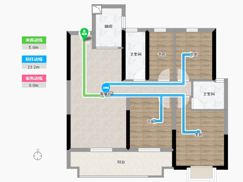 湖南省-岳阳市-岳阳大唐世家-91.17-户型库-动静线