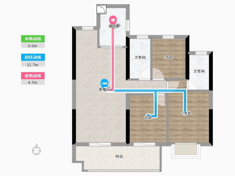 湖南省-岳阳市-岳阳大唐世家-73.09-户型库-动静线