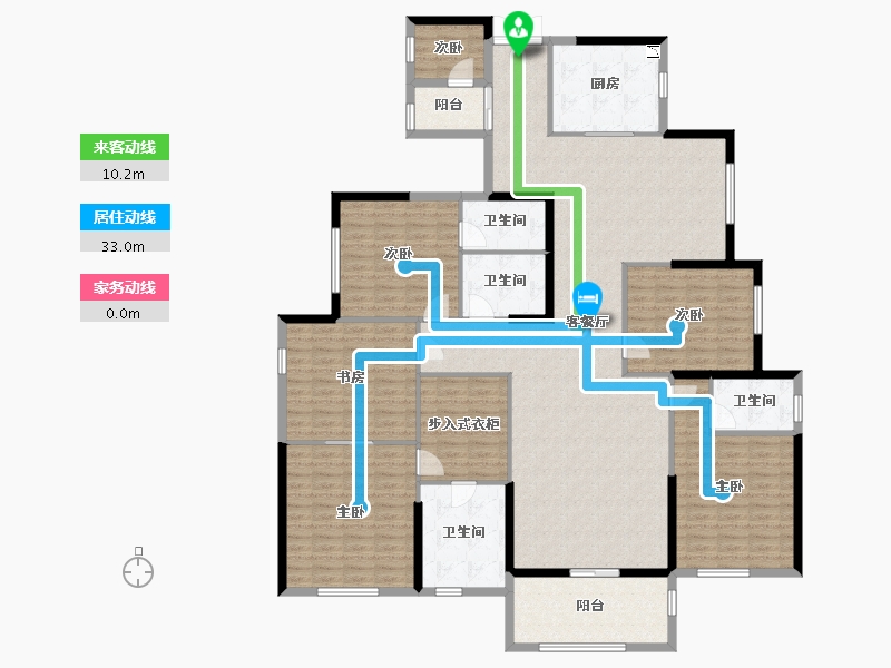 湖南省-长沙市-创远湘江壹号-203.76-户型库-动静线